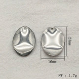 100pcs 304 Stainless Steel Oval Charm Pendant for DIY Jewelry Making