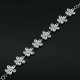 Star Shape Green Amethyst Sapphire Silver Bracelet 7.0-8.0inch