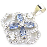 Golden Citrine Tanzanite Rhodolite Garnet Peridot CZ Sterling Silver Pendant