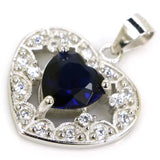 Romantic Heart Orange Spessartine Garnet Pendant