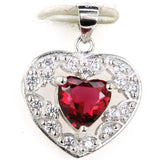 Romantic Heart Orange Spessartine Garnet Pendant