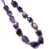 Natural Freeform Amethysts Beads for Jewelry Making 15'' DIY Beads Trinket
