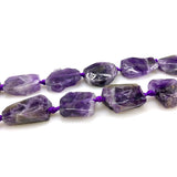 Natural Freeform Amethysts Beads for Jewelry Making 15'' DIY Beads Trinket
