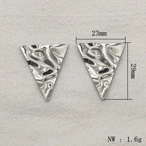 100pcs 304 Stainless Steel Triangle Charm Pendant for DIY Jewelry Making