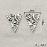 100pcs 304 Stainless Steel Triangle Charm Pendant for DIY Jewelry Making