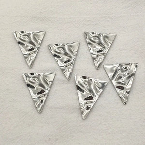 100pcs 304 Stainless Steel Triangle Charm Pendant for DIY Jewelry Making