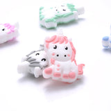 10Pcs Cartoon Animals Silicone Teether Beads for Baby Pacifier Chain DIY
