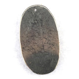Natural Pyrite Stone Pendant - Rabbit & Mushrooms Carved