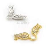 Micro Pave Clear CZ 2 Wings Charm Double Circles Necklace Jewelry