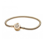 Classic Snake Print Sterling Silver Bracelet S925 with Logo