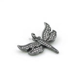 Micro Pave Clear CZ Dragonfly Charm for DIY Bracelets or Necklaces