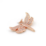 Micro Pave Clear CZ Dragonfly Charm for DIY Bracelets or Necklaces