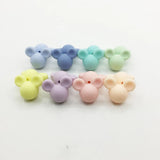 Mickey Silicone Beads in Yellow - 50PC Baby Teether Accessories