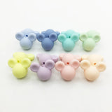 Mickey Silicone Beads in Yellow - 50PC Baby Teether Accessories
