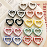 Resin Hollow Heart Jewelry Beads 50pcs