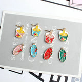 40Pcs KC Alloy Food Style Pendants Jewelry Charms 24-25MM