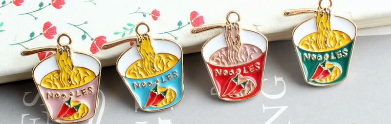 40Pcs KC Alloy Food Style Pendants Jewelry Charms 24-25MM