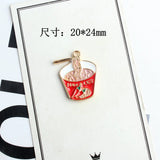 40Pcs KC Alloy Food Style Pendants Jewelry Charms 24-25MM