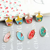 40Pcs KC Alloy Food Style Pendants Jewelry Charms 24-25MM