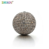 Brass CZ Oval Beads Gunmetal for DIY Jewelry Making
