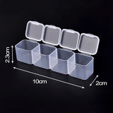 Adjustable Compartment Plastic Storage Box Jewelry Earring Bead Holder