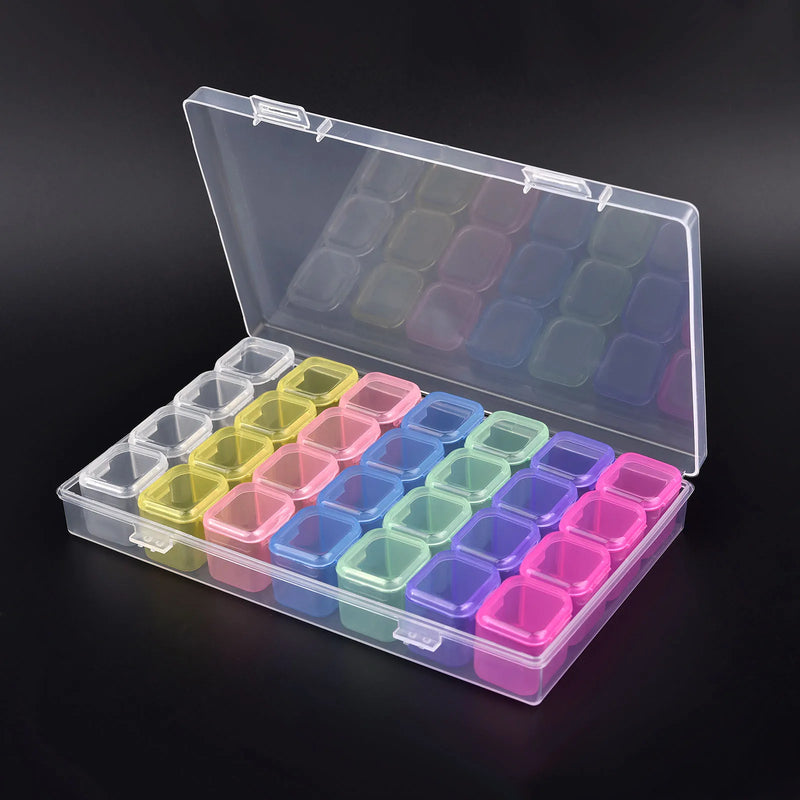 Adjustable Compartment Plastic Storage Box Jewelry Earring Bead Holder