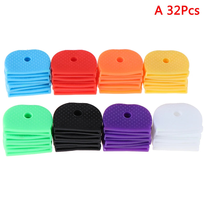 Key Top Covers Rubber Soft Key Locks Cap Key Covers Keyring