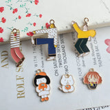 60 Pcs Father Characters Cartoon Style KC Alloy Pendants
