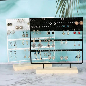 Jewelry Organizer Stand Earring Storage Holder 144 Holes Jewelry Display Rack