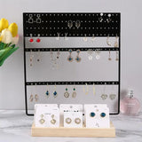 Jewelry Organizer Stand Earring Storage Holder 144 Holes Jewelry Display Rack