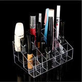 Trapezoid Clear Makeup Display Lipstick Stand Case Cosmetic Organizer