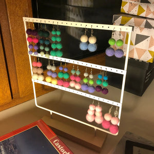 Metal Jewelry Display Rack for Earrings and Necklaces