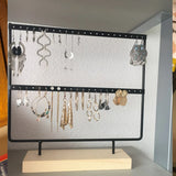 Metal Jewelry Display Rack for Earrings and Necklaces