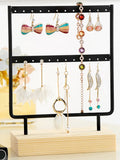 Metal Jewelry Display Rack for Earrings and Necklaces