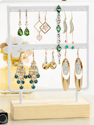 Metal Jewelry Display Rack for Earrings and Necklaces