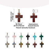 Religion Cross Gemstone Pendants Christrian Charms DIY Jewelry