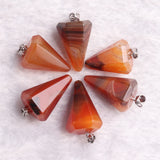 Carnelian Balancing Reiki Hexagon Pendulum Necklace