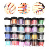 24 Bottles Glitter Powder for DIY Crafts UV Epoxy Resin Pigment Decor