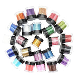 24 Bottles Glitter Powder for DIY Crafts UV Epoxy Resin Pigment Decor