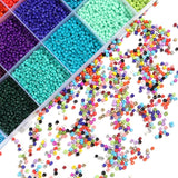 24 2mm Glass Seed Beads & Charm Silver Clasp Beading Line DIY Craft Jewelry