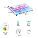 24 2mm Glass Seed Beads & Charm Silver Clasp Beading Line DIY Craft Jewelry