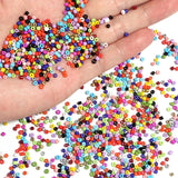 24 2mm Glass Seed Beads & Charm Silver Clasp Beading Line DIY Craft Jewelry