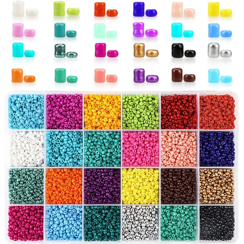 DIY Acrylic Mini Beads Set Multicolored Large Hole Beads