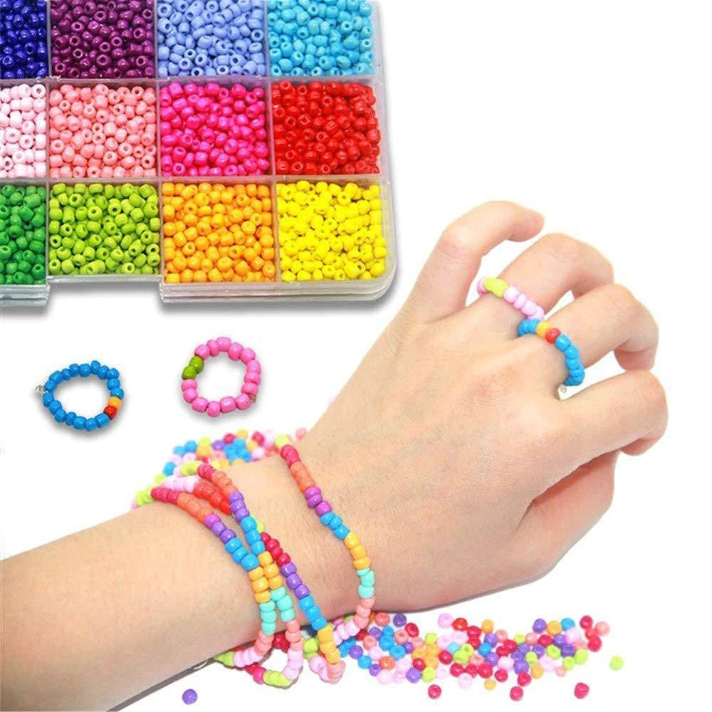 DIY Acrylic Mini Beads Set Multicolored Large Hole Beads