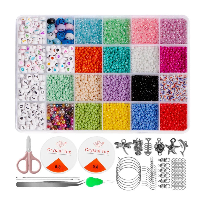 24 Acrylic Letters Beads Set for DIY Bracelets Making