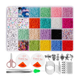24 Acrylic Letters Beads Set for DIY Bracelets Making