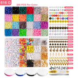 24 Acrylic Letters Beads Set for DIY Bracelets Making