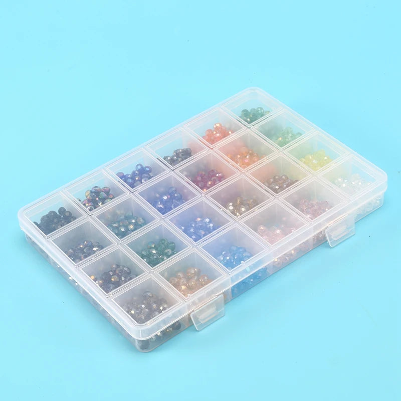 24 Colors 6Mm Glass Beads For DIY Bracelet Necklace