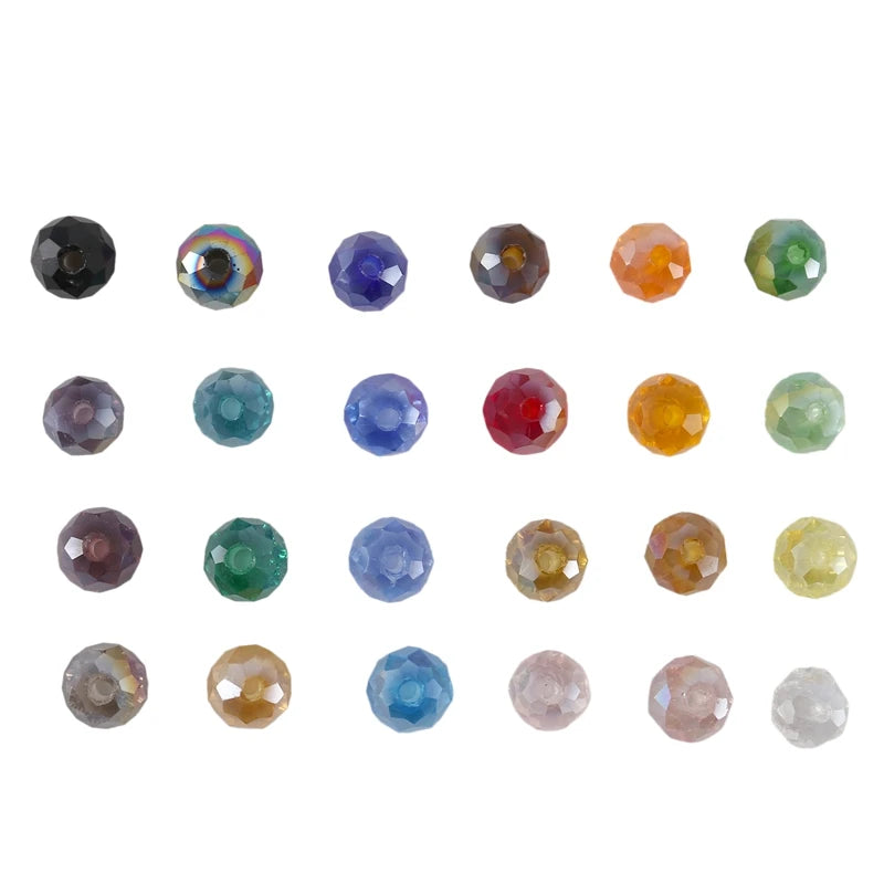 24 Colors 6Mm Glass Beads For DIY Bracelet Necklace