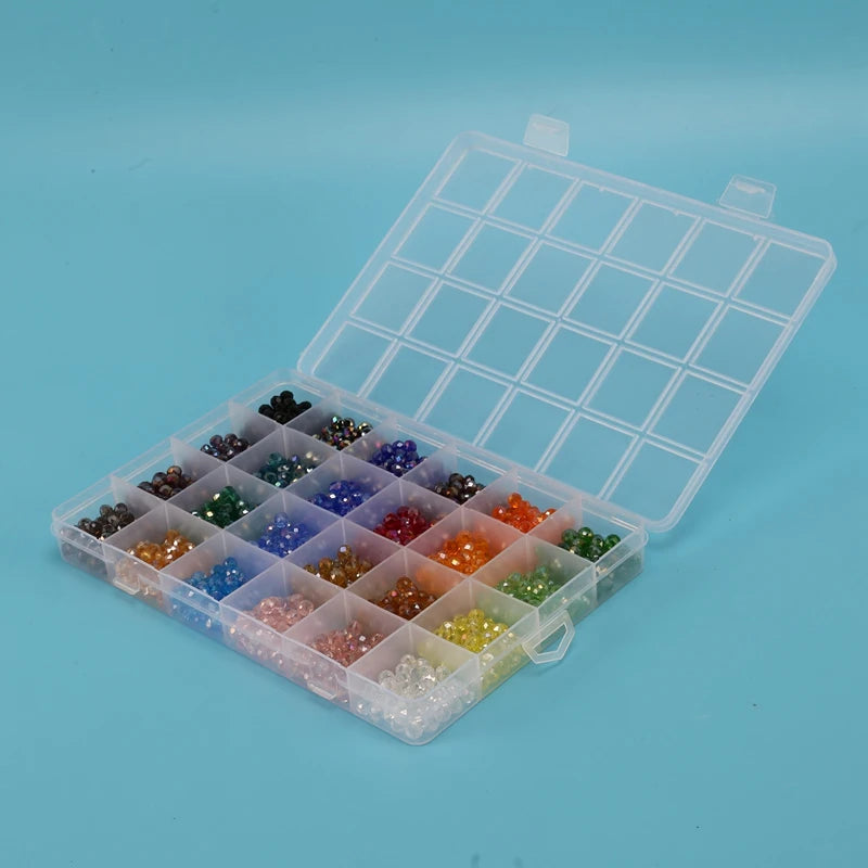 24 Colors 6Mm Glass Beads For DIY Bracelet Necklace